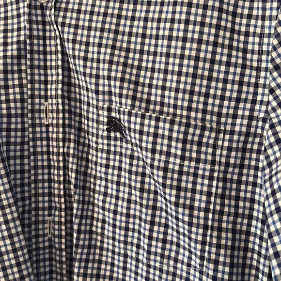 Burberry blue check-print dress shirt. - Picture 3 of 6